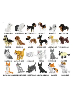 MINI BLOQUES DE CONSTRUCCIÓN DE ANIMALES